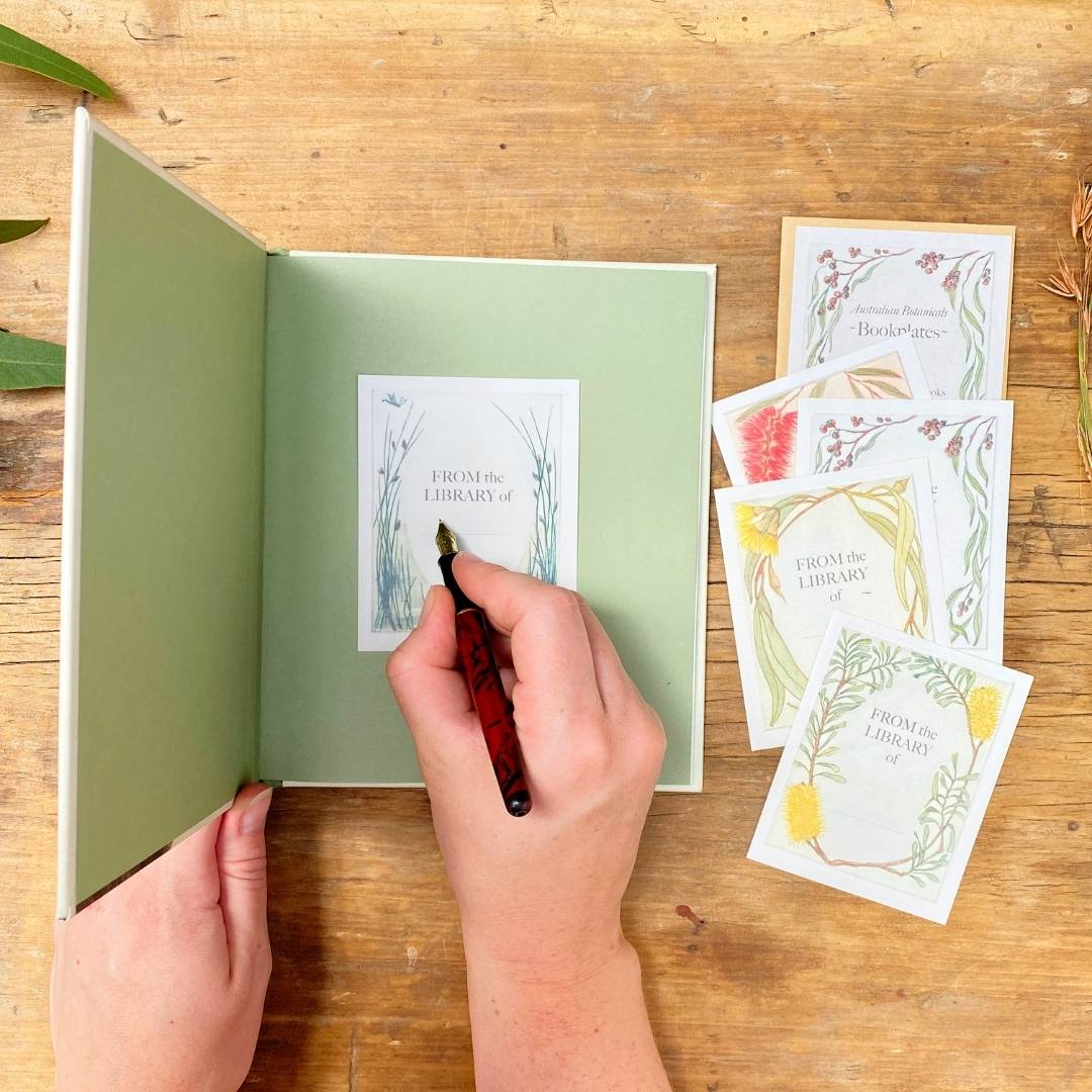Bookplates - "I am a Magpie" Botanicals - 5 plates