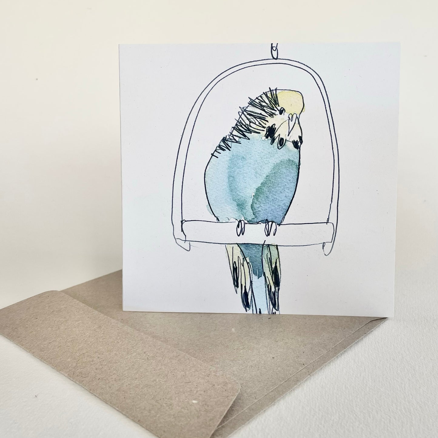 Greeting Card - Budgie 1