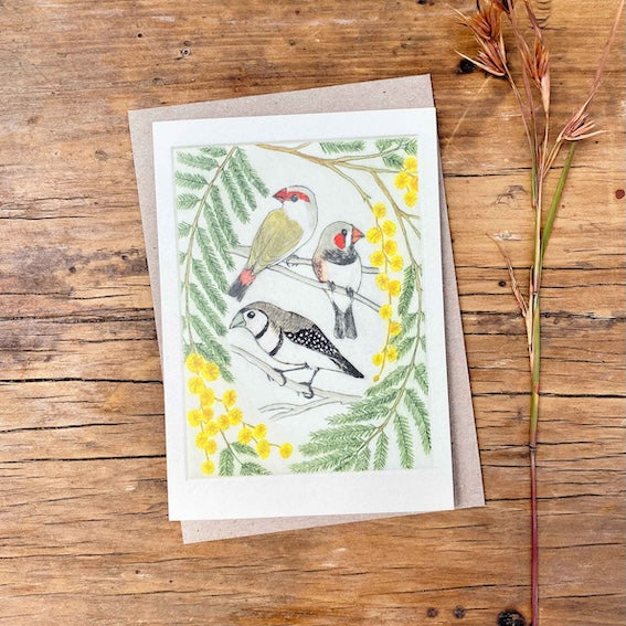 Greeting Card - Australian Finches "I am a Magpie" Collection