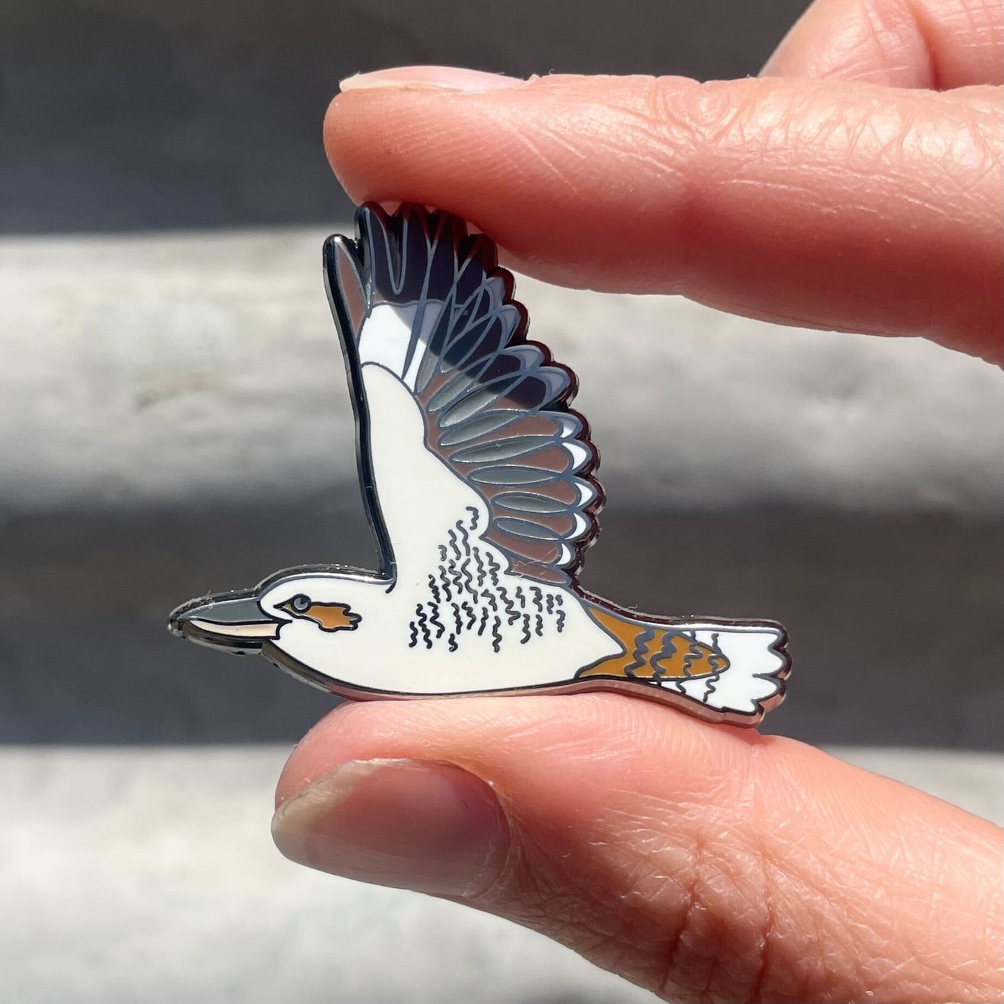 Kookaburra in Flight - Enamel Pin