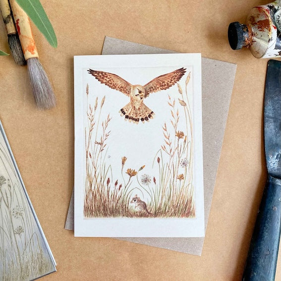 Greeting Card - Nankeen Kestrel and Dunnart "I am a Magpie" Collection
