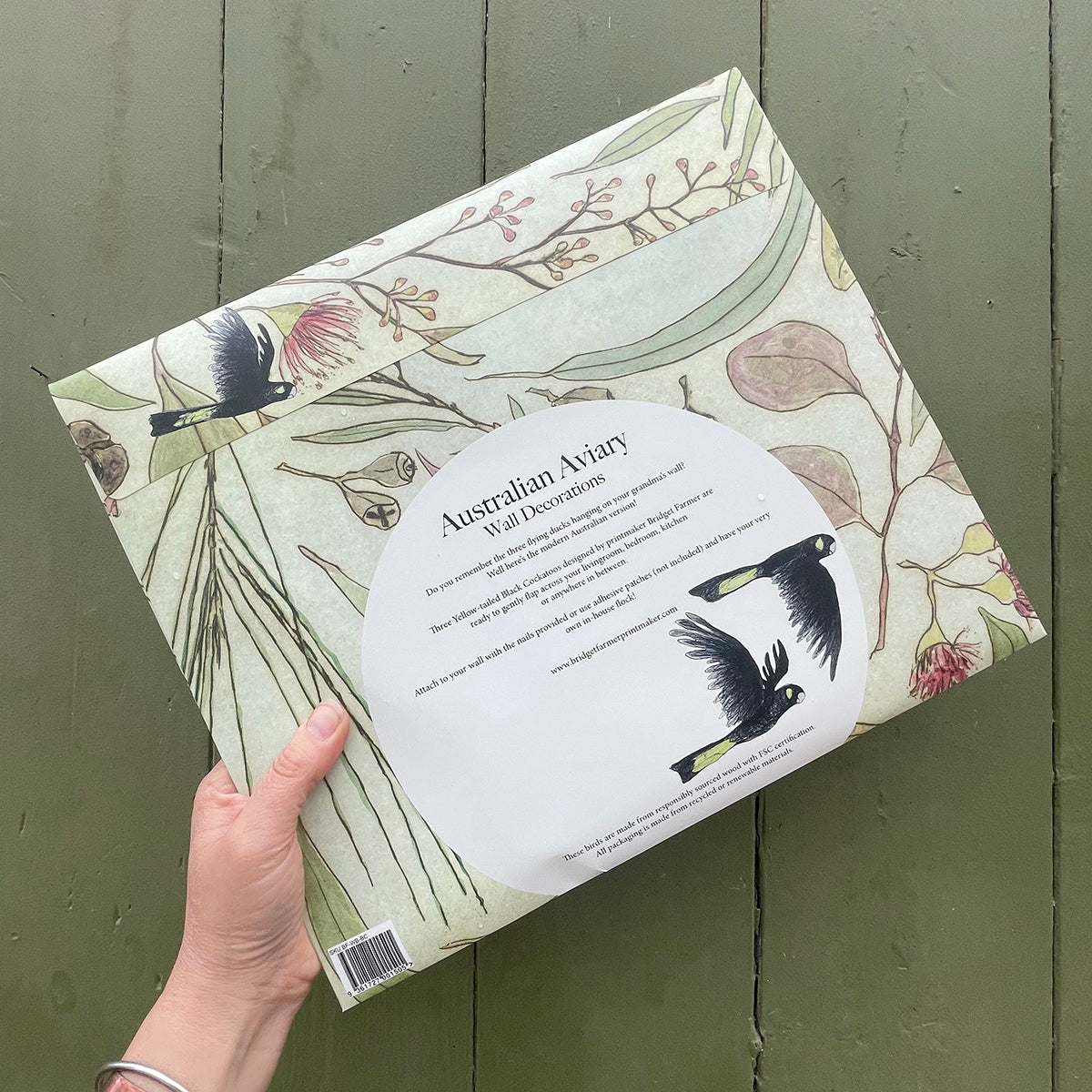 Australian Aviary ~ Wall Decorations ~ Yellow-tailed Black Cockatoos (set of 3)