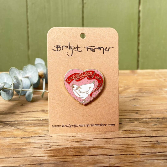 Crazy Chicken Lady - Enamel Pin