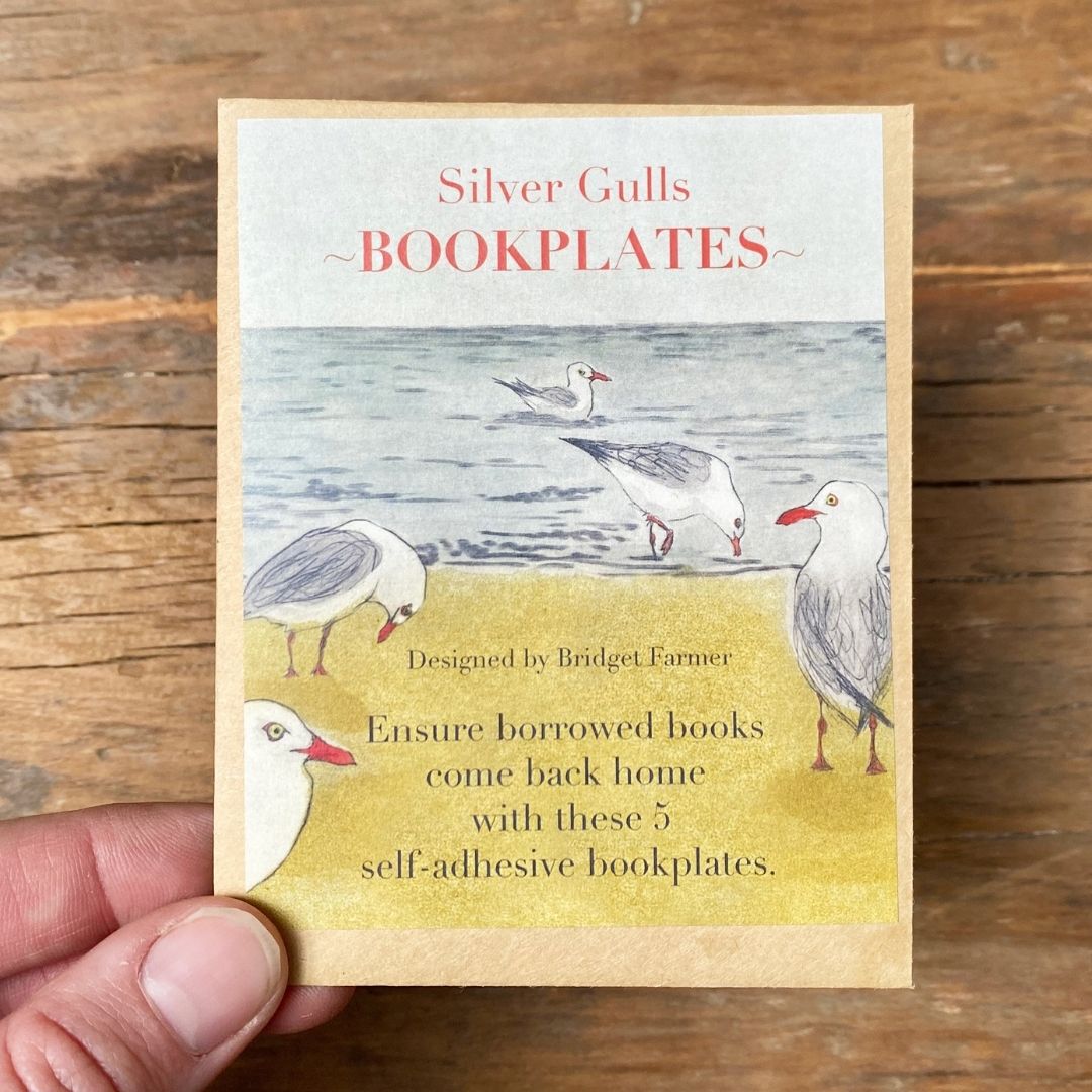 Bookplates - Silver Gulls- Set of 5