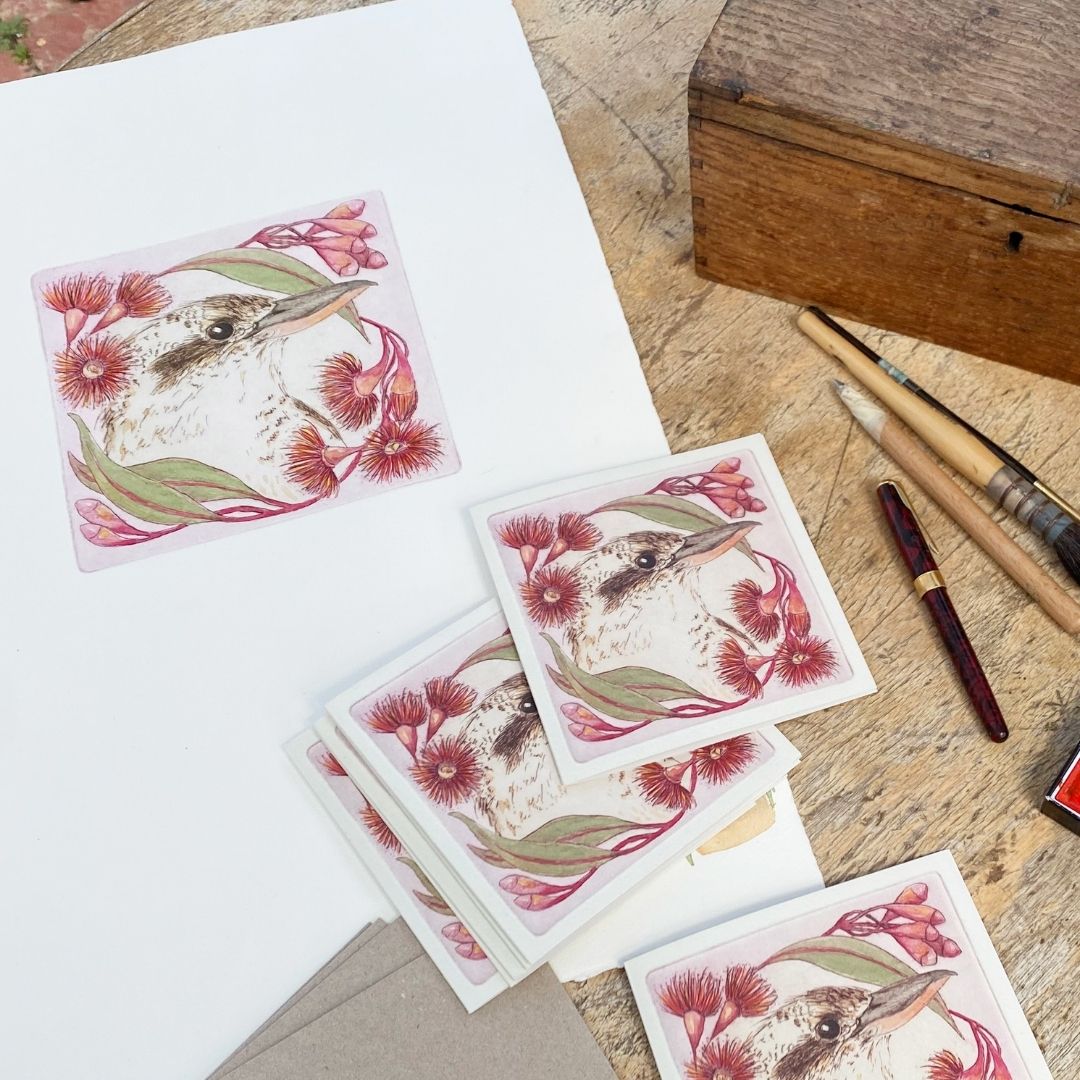 Christmas Card Set - Christmas Kookaburra (6 cards)