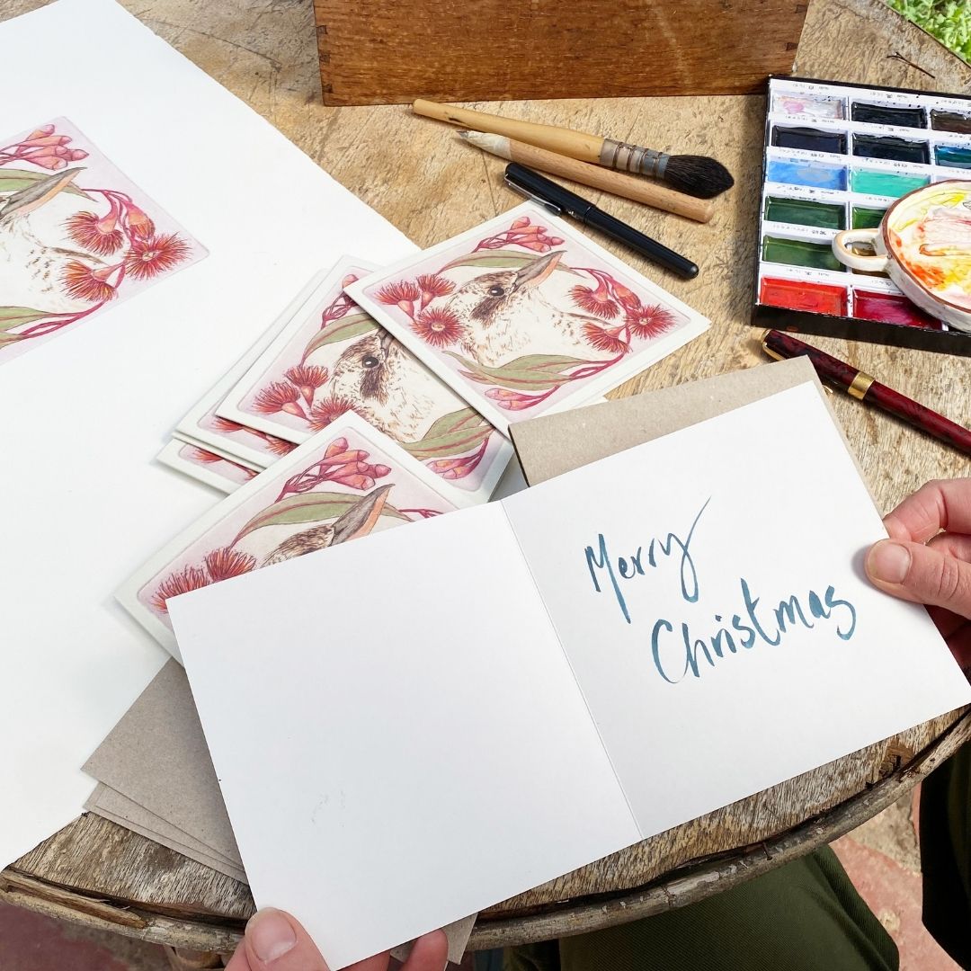 Christmas Card Set - Christmas Kookaburra (6 cards)