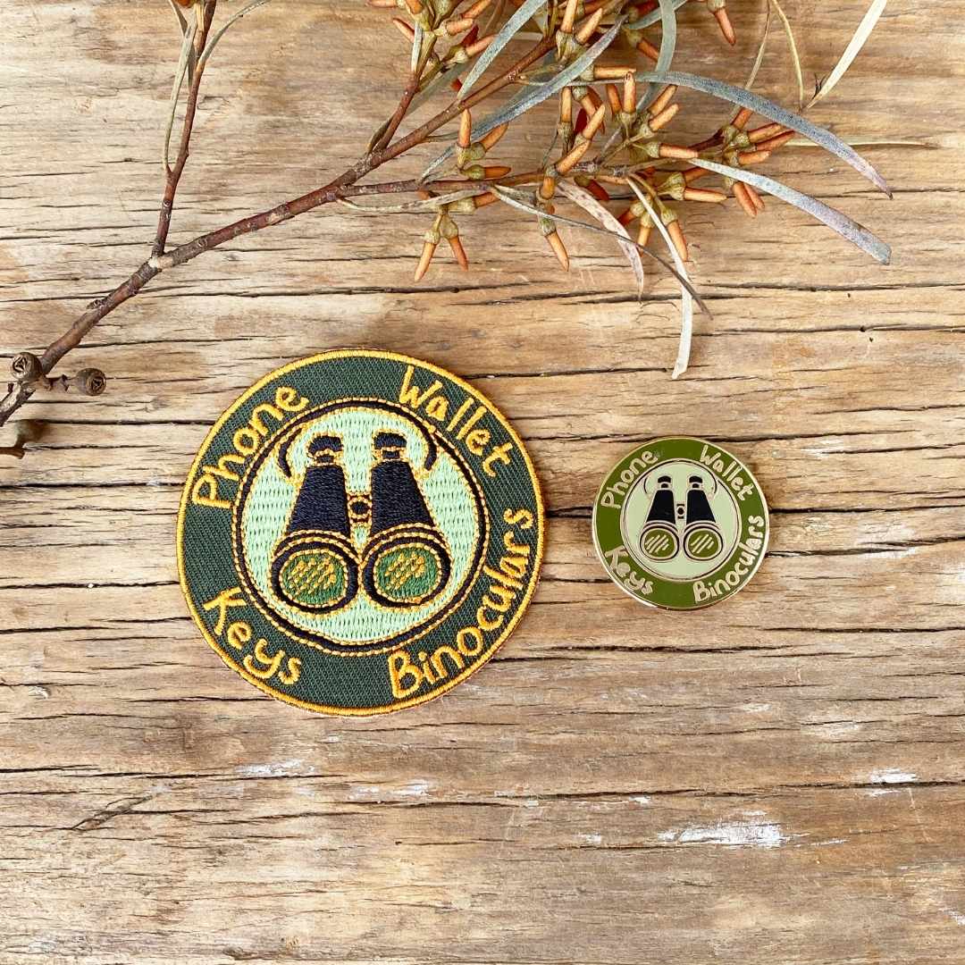 Phone, Wallet, Keys, Binoculars - Enamel Pin