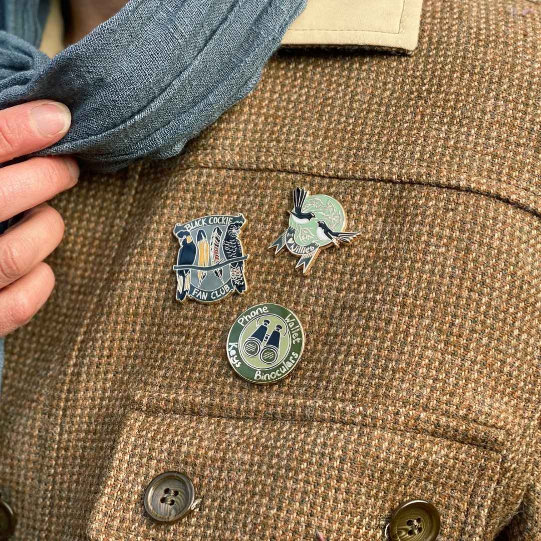 Phone, Wallet, Keys, Binoculars - Enamel Pin