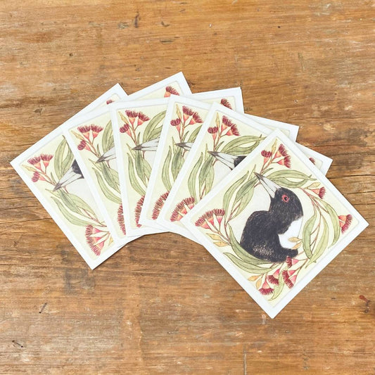 Christmas Card Set - Merry Magpie (6 cards)