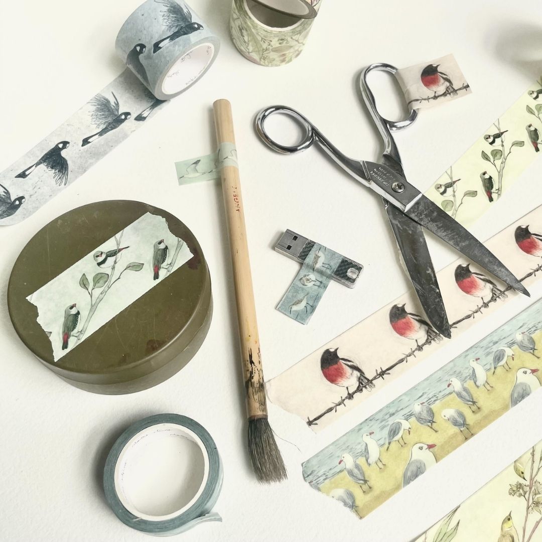 Silver Gulls Washi (30mm)