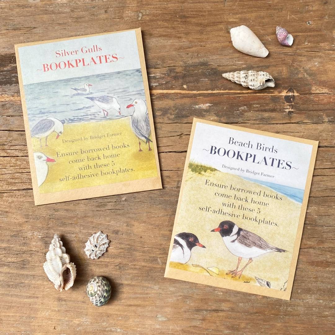 Bookplates - Silver Gulls- Set of 5