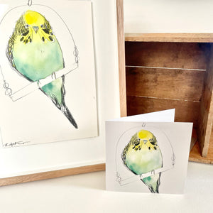 Greeting Card - Budgie II