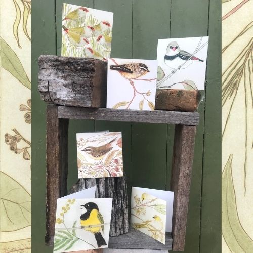 QUICK ORDER - 18 x Bush Bird Greeting Cards (3 x 6 designs)