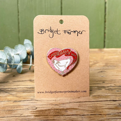Crazy Chicken Lady - Enamel Pin