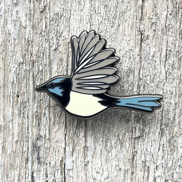 Superb Fairywren In Flight - Enamel Pin