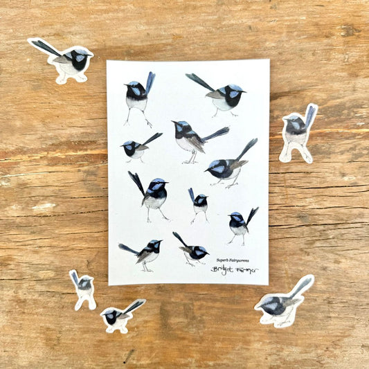 Fairywren Sticker Sheet (A6)