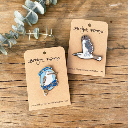 Kookaburra in Flight - Enamel Pin