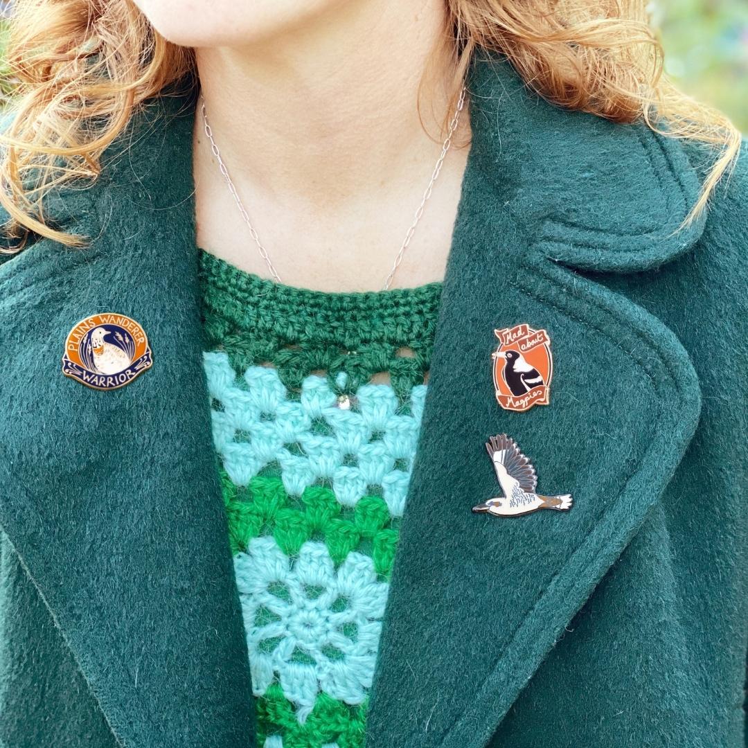 Kookaburra in Flight - Enamel Pin