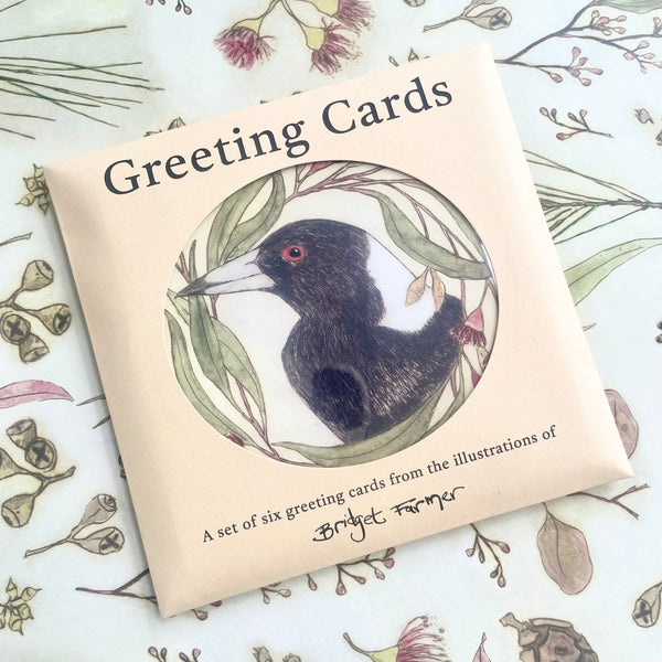 Christmas Card Set - Merry Magpie (6 cards)