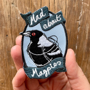 Mad About Magpies Embroidered Patch