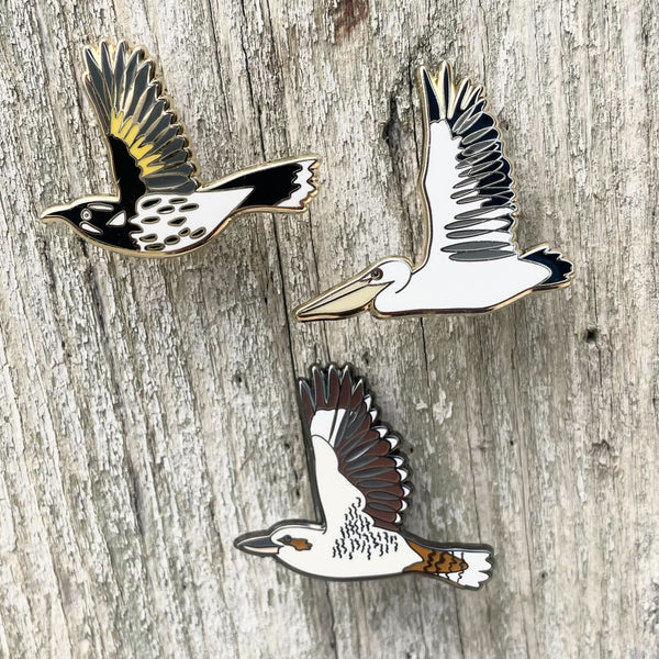 Kookaburra in Flight - Enamel Pin