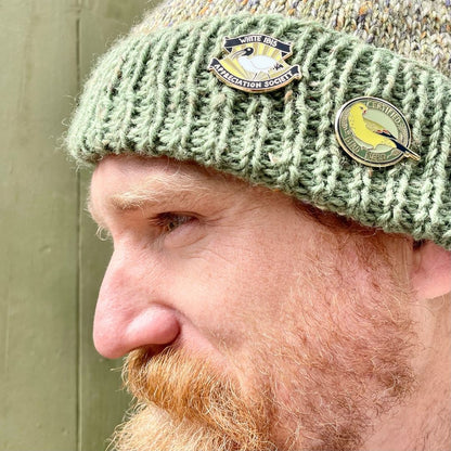 White Ibis Appreciation Society Enamel Pin