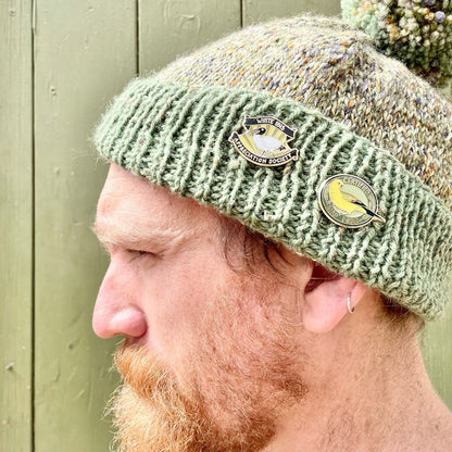 White Ibis Appreciation Society Enamel Pin