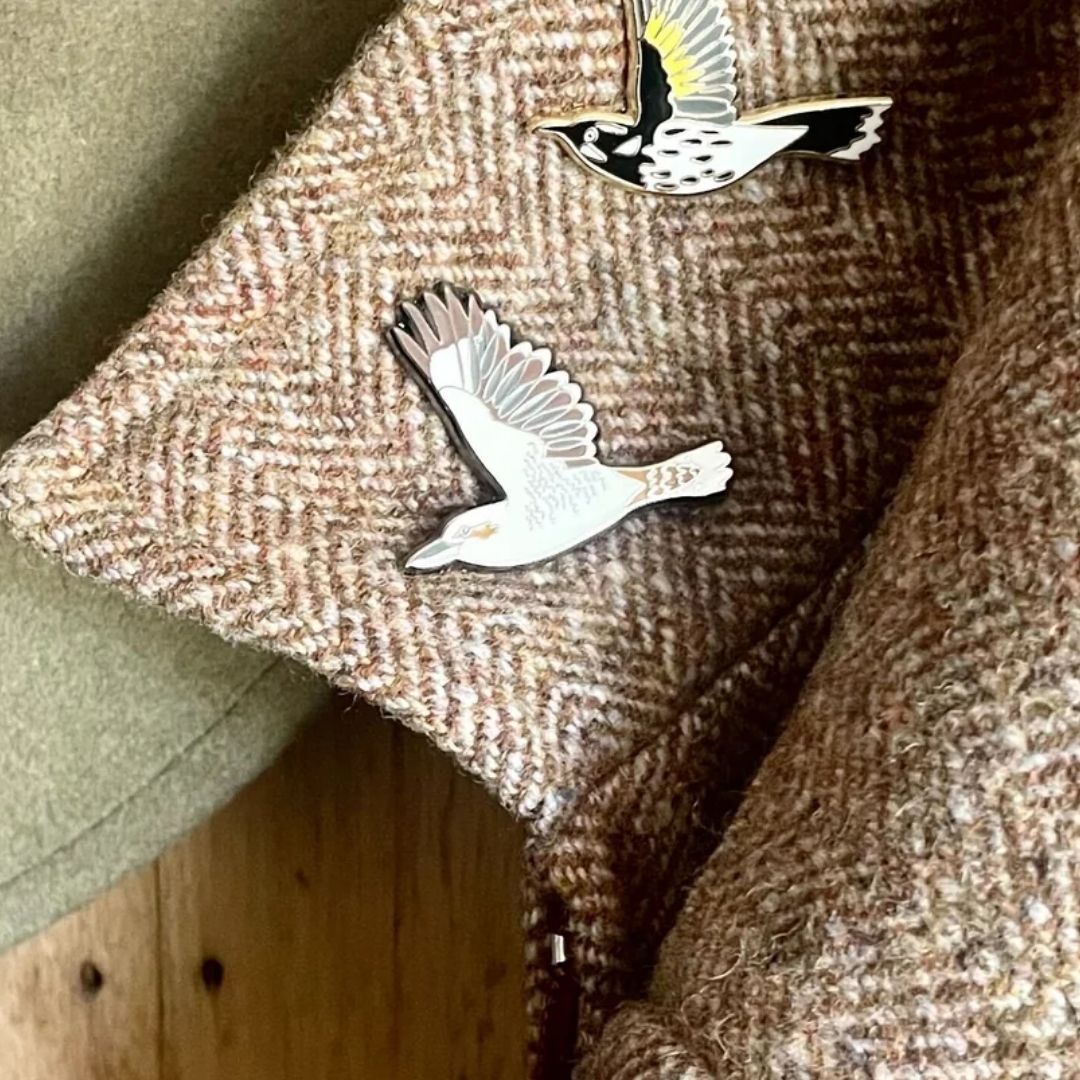 Kookaburra in Flight - Enamel Pin