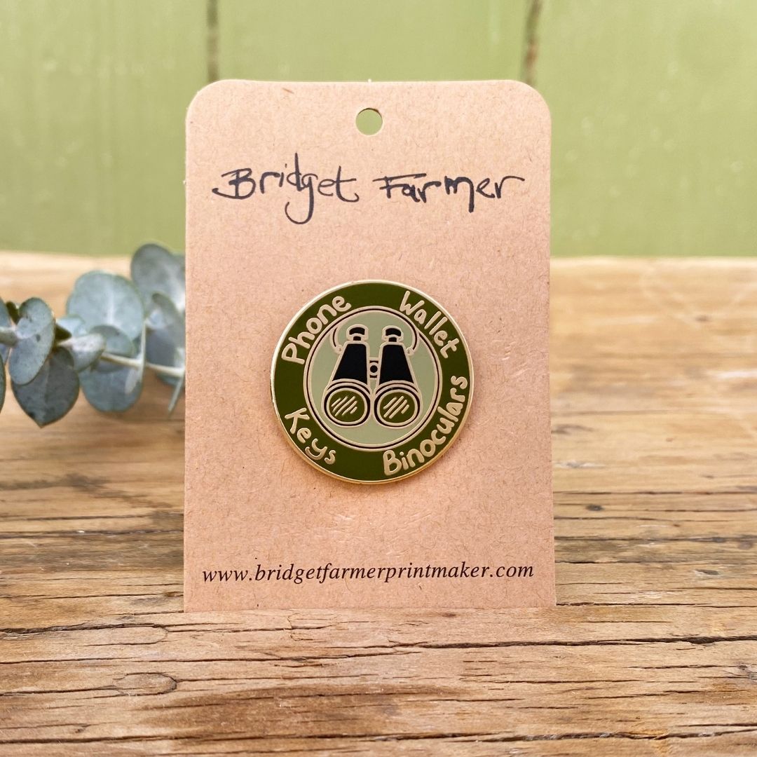 Phone, Wallet, Keys, Binoculars - Enamel Pin