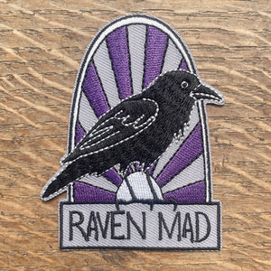 Raven Mad Embroidered Patch