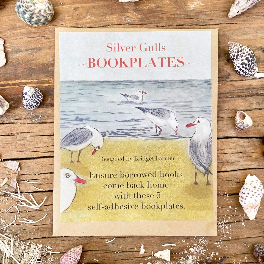 Bookplates - Silver Gulls- Set of 5