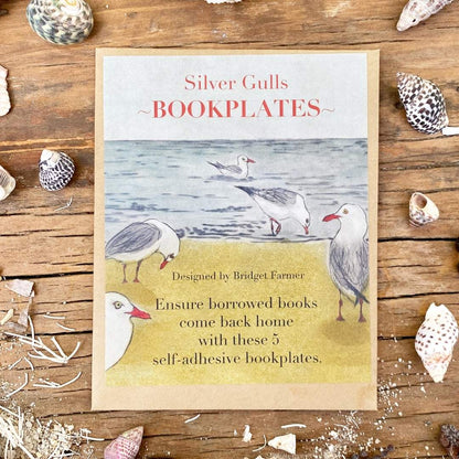 Bookplates - Silver Gulls- Set of 5