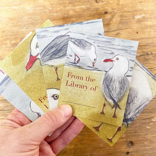 Bookplates - Silver Gulls- Set of 5