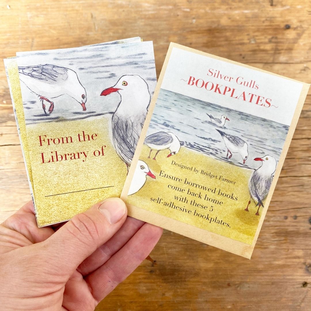 Bookplates - Silver Gulls- Set of 5