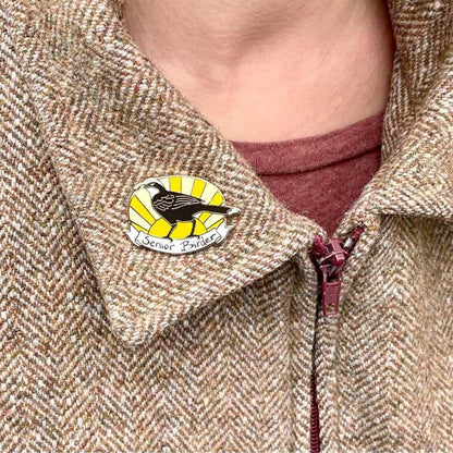 Senior Birder Enamel Pin