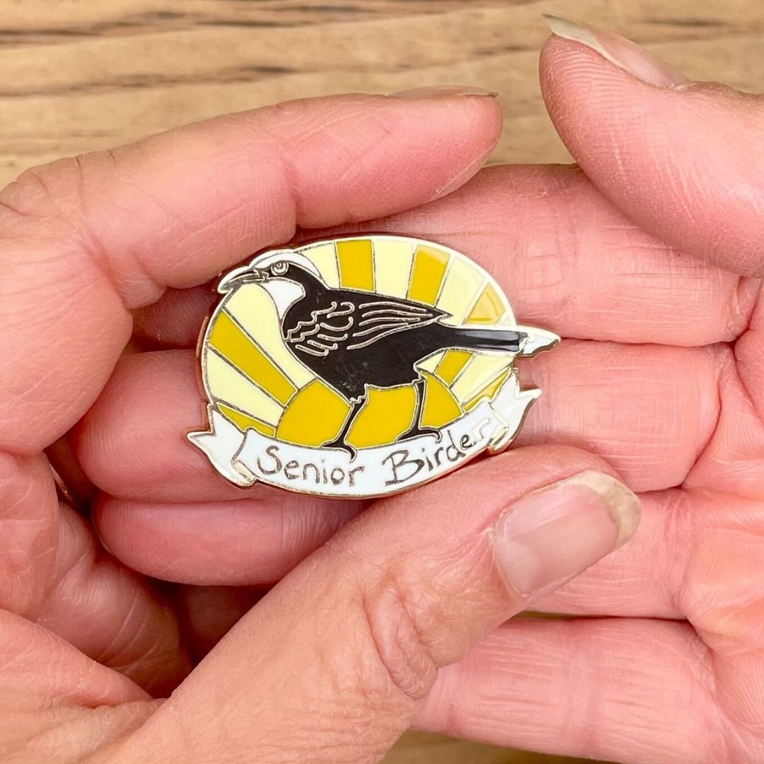 Senior Birder Enamel Pin