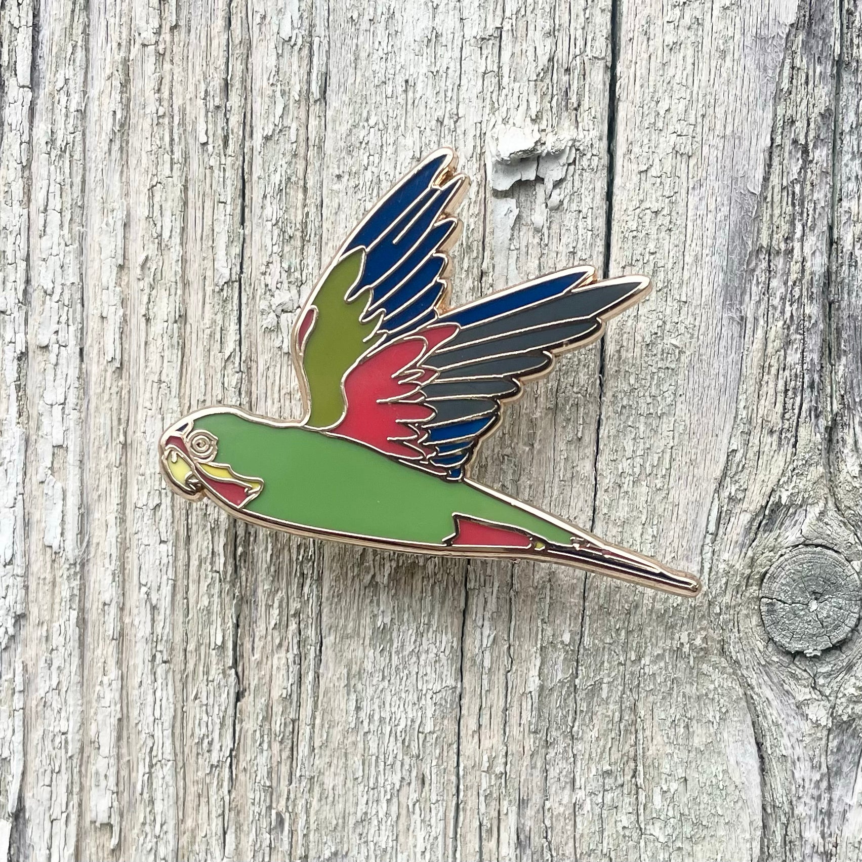 Swift Parrot In Flight - Enamel Pin