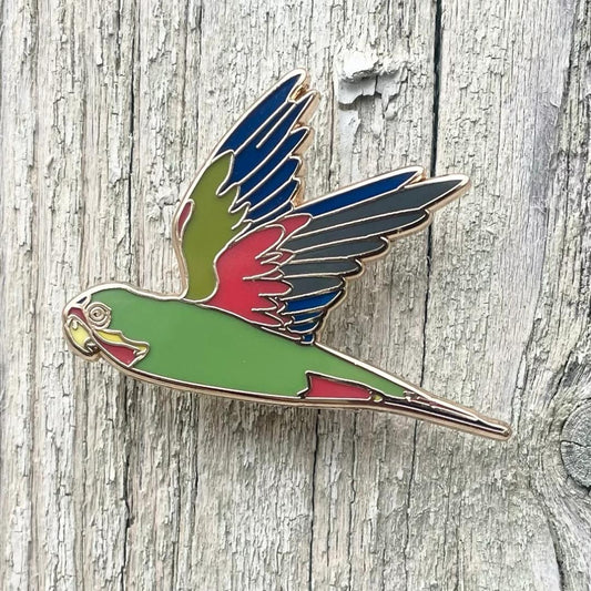 Swift Parrot In Flight - Enamel Pin