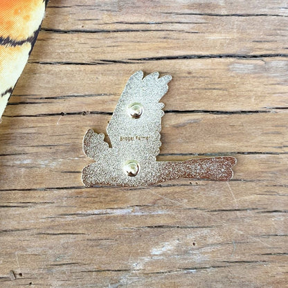 Yellow-tailed Cockatoo in Flight - Enamel Pin