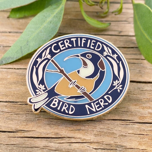 Certified Bird Nerd - Enamel Pin