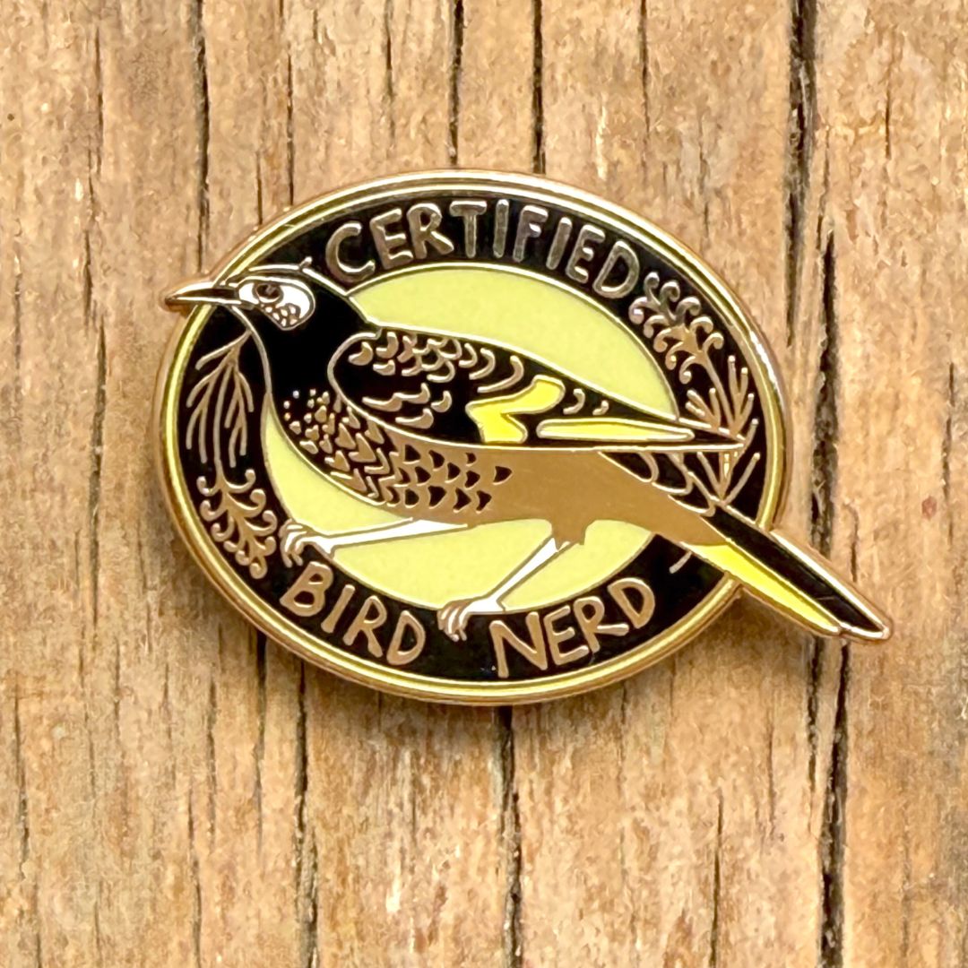 LIMITED EDITION Regent Honeyeater Certified Bird Nerd Enamel Pin