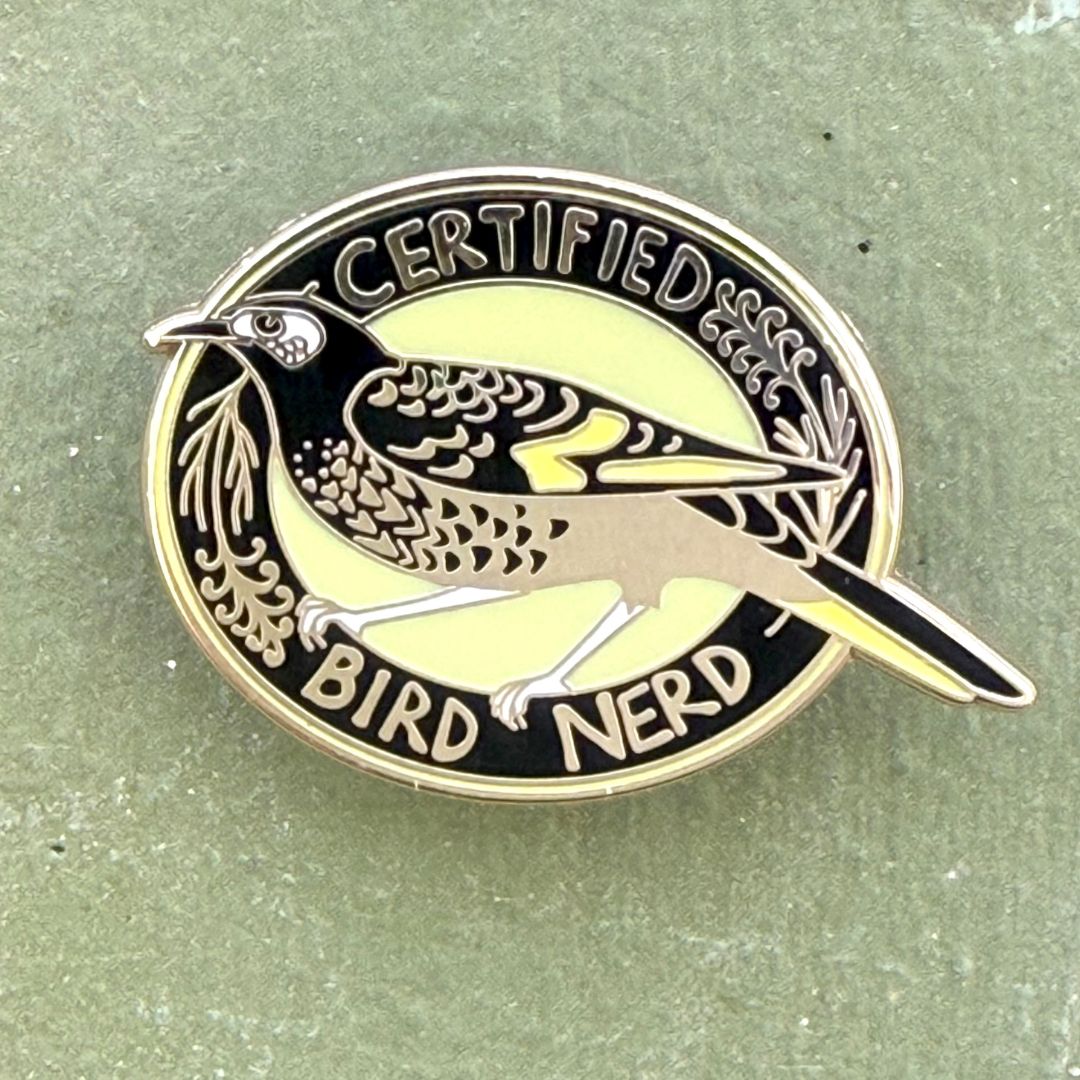 LIMITED EDITION Regent Honeyeater Certified Bird Nerd Enamel Pin