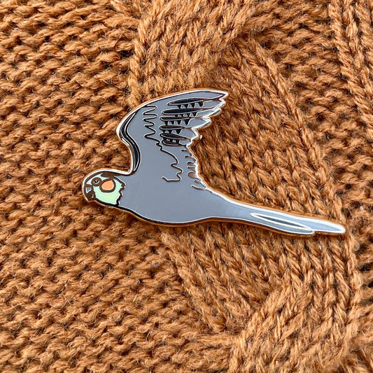 Cockatiel In Flight Enamel Pin
