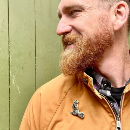 Red-tailed Black Cockatoo in Flight Enamel Pin