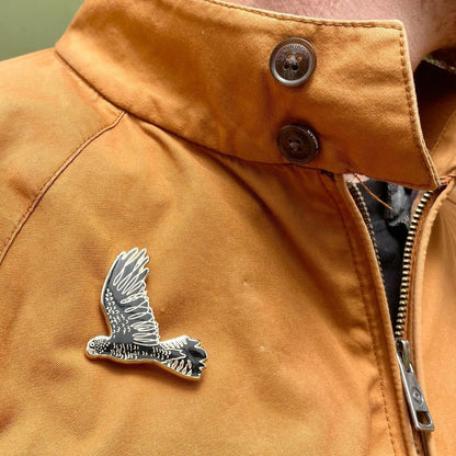 Red-tailed Black Cockatoo in Flight Enamel Pin