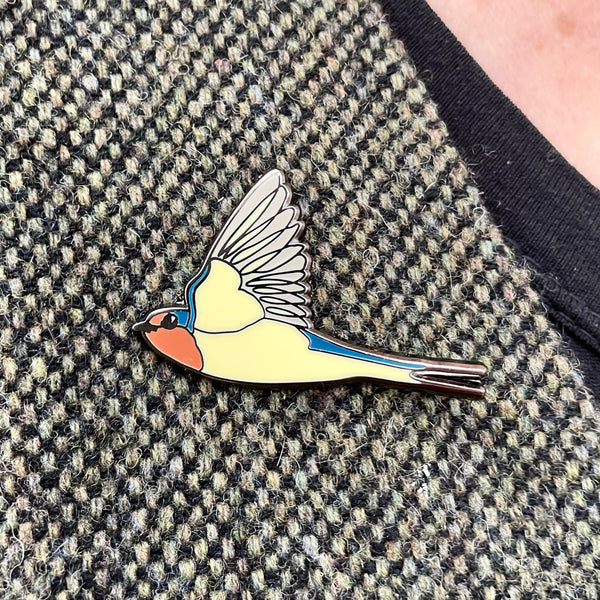 Welcome Swallow In Flight Enamel Pin