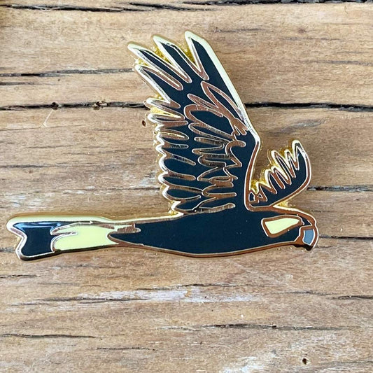 Yellow-tailed Cockatoo in Flight - Enamel Pin