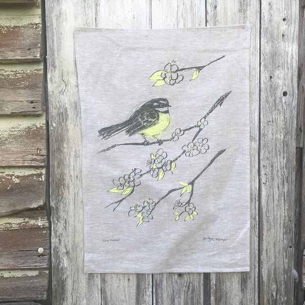 Tea Towel - Grey Fantail