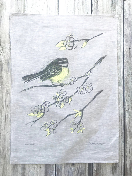 Tea Towel - Grey Fantail