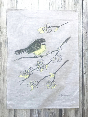 Tea Towel - Grey Fantail